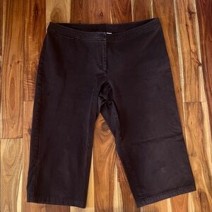 Chico’s brown stretch Bermuda short/capri - size 3